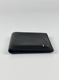 150404 Black Leather G Logo Hooper Wallet