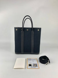 Black Garden File Tote Toile (Canvas) &amp; Leather 28