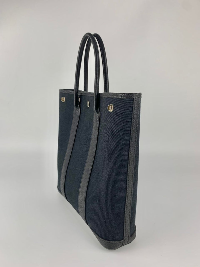 Black Garden File Tote Toile (Canvas) &amp; Leather 28