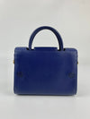 Blue Pebbled Leather Diorever Mini Bag