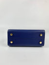 Blue Pebbled Leather Diorever Mini Bag