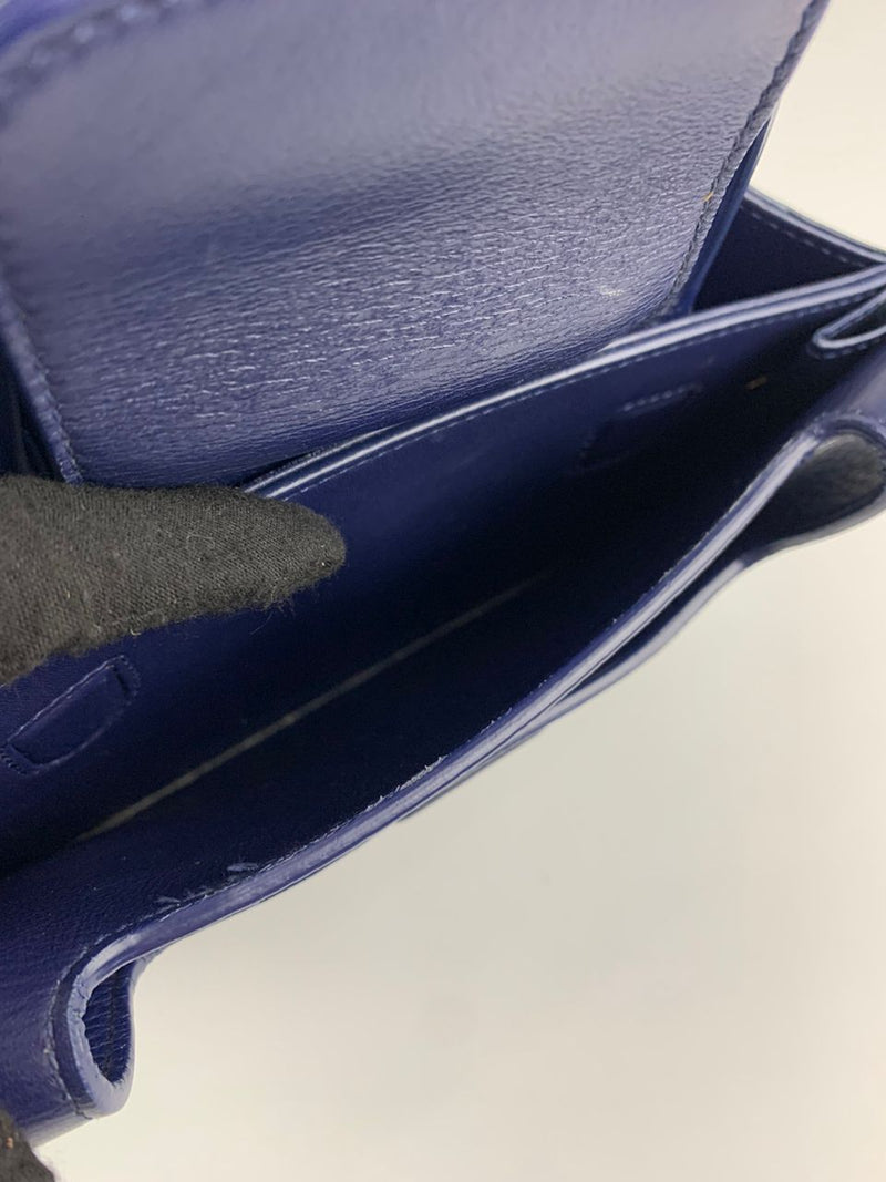 Blue Pebbled Leather Diorever Mini Bag