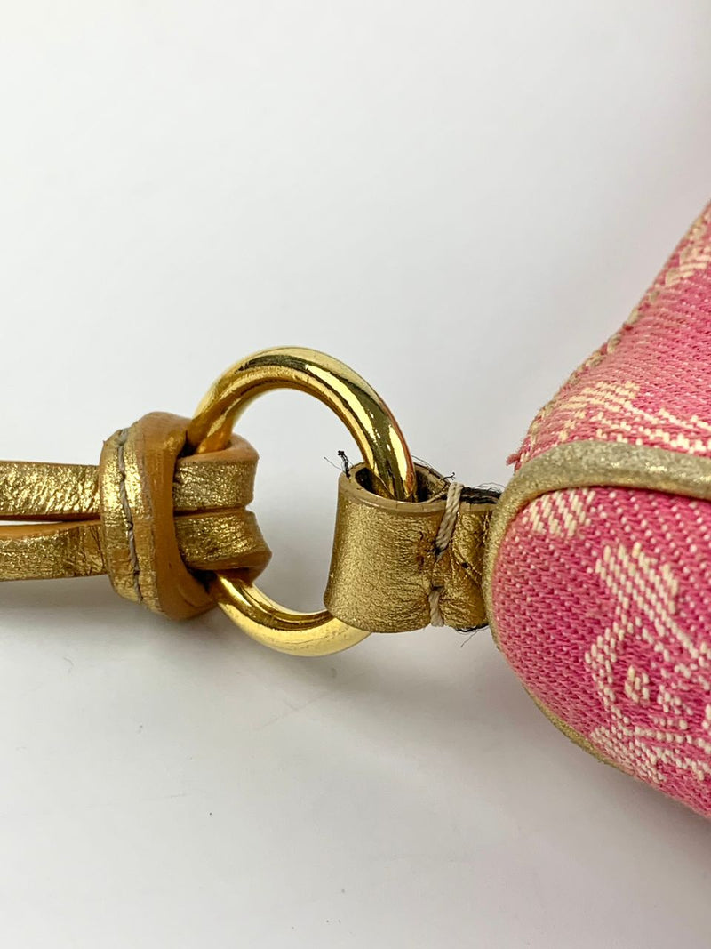 Paris Triomphe Macadam Pink Accessory Mini Pochette Pouch Bag