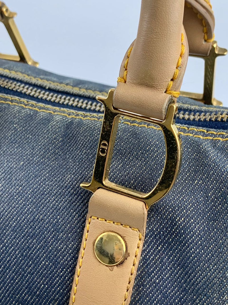 Vintage Mini Denim Boston Bag&nbsp;