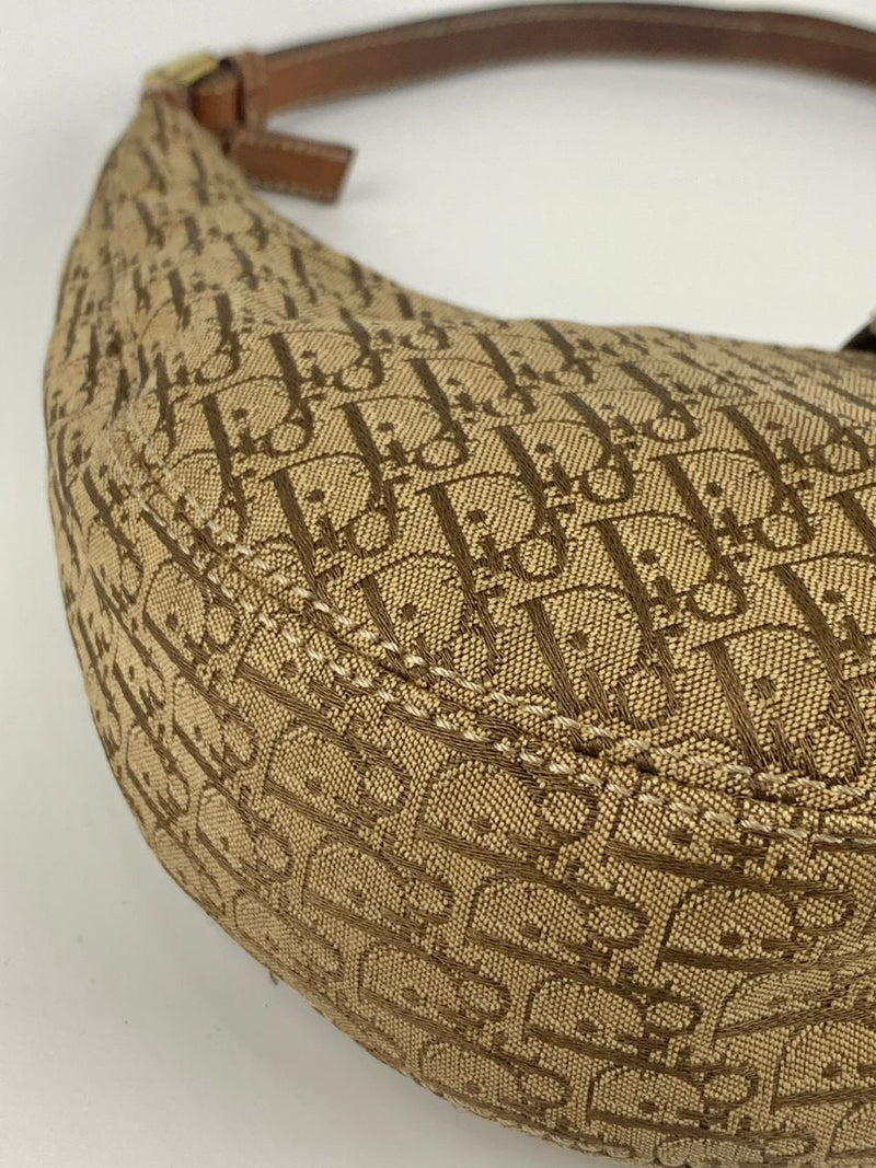 Vintage Oblique Canvas Half Moon Bag&nbsp;