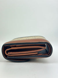 Raffia Effect Triomphe Small Flap Wallet