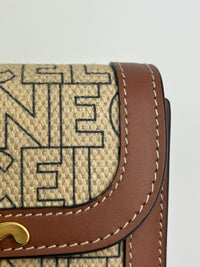 Raffia Effect Triomphe Small Flap Wallet