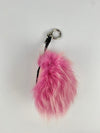 Fox Fur Shearling Crystal Tria Monster Bag Bug Charm Bubblegum SHW