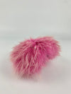 Fox Fur Shearling Crystal Tria Monster Bag Bug Charm Bubblegum SHW