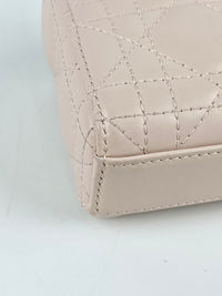 Lady D-Joy Micro Bag in Powder Pink Cannage Lambskin PGHW