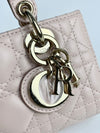 Lady D-Joy Micro Bag in Powder Pink Cannage Lambskin PGHW