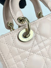 Lady D-Joy Micro Bag in Powder Pink Cannage Lambskin PGHW