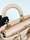 Lady D-Joy Micro Bag in Powder Pink Cannage Lambskin PGHW