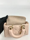 Lady D-Joy Micro Bag in Powder Pink Cannage Lambskin PGHW