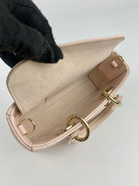 Lady D-Joy Micro Bag in Powder Pink Cannage Lambskin PGHW