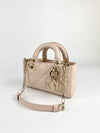 Lady D-Joy Micro Bag in Powder Pink Cannage Lambskin PGHW