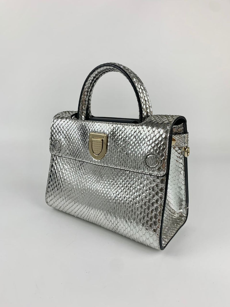 Silver Python Mini Diorever Bag