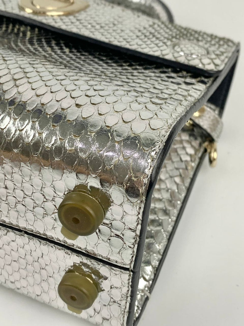 Silver Python Mini Diorever Bag