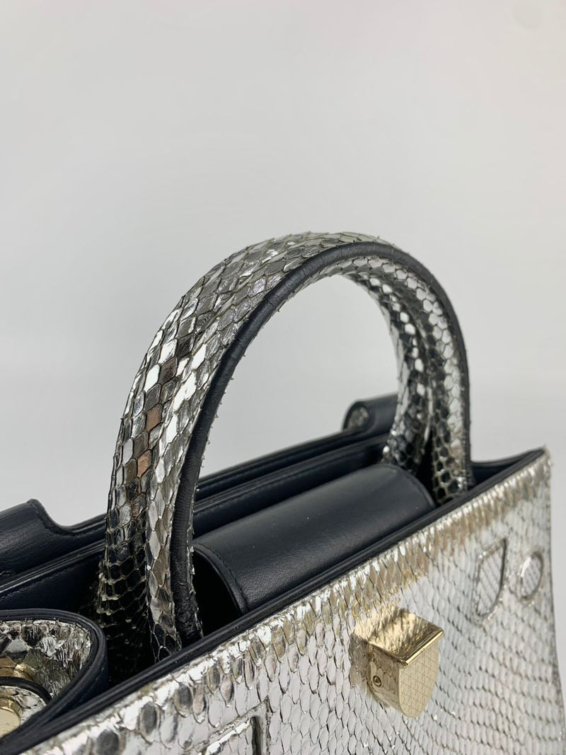 Silver Python Mini Diorever Bag