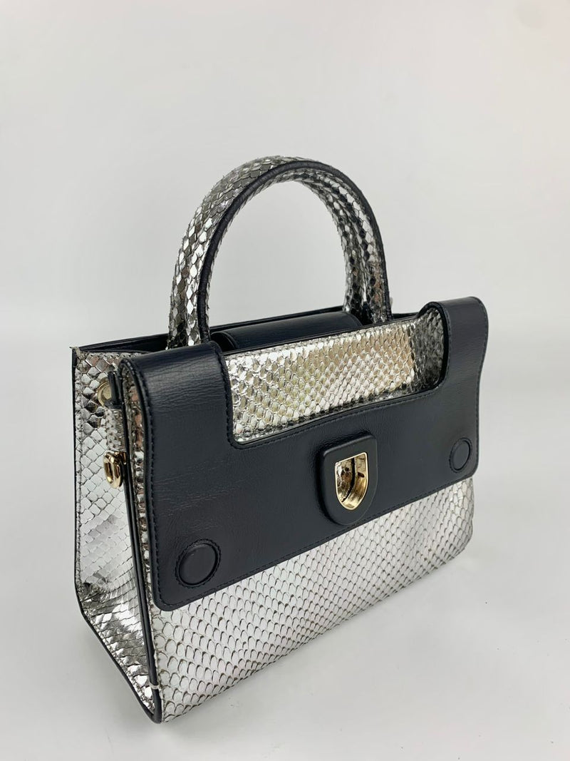 Silver Python Mini Diorever Bag