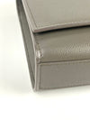 Kate Medium in Grey Grain de Poudre Embossed Leather SHW