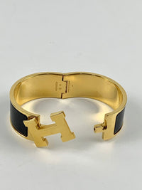 Clic Clac H Bracelet PM in Black GHW