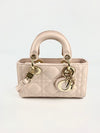 Lady D-Joy Micro Bag in Powder Pink Cannage Lambskin PGHW