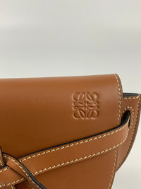 Mini Gate Dual Bag in Brown Soft Calfskin&nbsp;