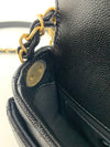 Black Mini Flap Bag in Black Grained Shiny Calfskin &amp; Gold-Tone Metal (Cash Price in Description)