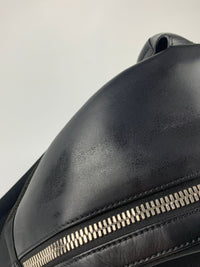 Face Calfskin Leather Backpack in Black/Blue