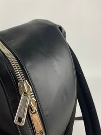 Face Calfskin Leather Backpack in Black/Blue