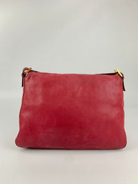 Iridescent Fuchsia Leather Mama Forever Large Flap Shoulder Bag