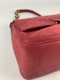 Iridescent Fuchsia Leather Mama Forever Large Flap Shoulder Bag