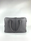 Grey Crossgrain Leather Briefcase&nbsp;