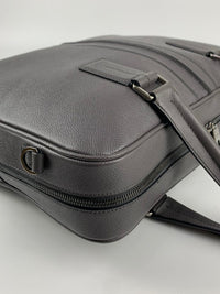 Grey Crossgrain Leather Briefcase&nbsp;