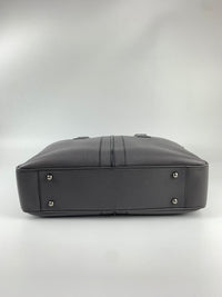 Grey Crossgrain Leather Briefcase&nbsp;