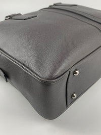 Grey Crossgrain Leather Briefcase&nbsp;