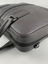 Grey Crossgrain Leather Briefcase&nbsp;