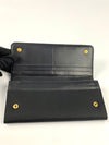 1M1132 Black Tessuto Nylon Pietre Jeweled Flap Wallet