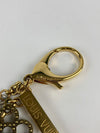 Gold Tone Metal Tapage Bag Charm &amp; Key Holder