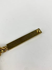 Gold Tone Metal Tapage Bag Charm &amp; Key Holder