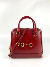 1955 Horsebit Red Top Handle Shoulder Bag&nbsp;