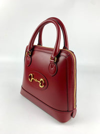 1955 Horsebit Red Top Handle Shoulder Bag&nbsp;