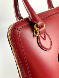 1955 Horsebit Red Top Handle Shoulder Bag&nbsp;