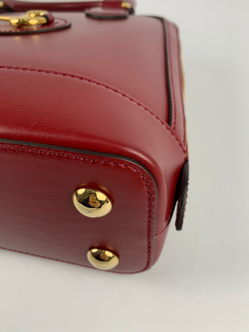 1955 Horsebit Red Top Handle Shoulder Bag&nbsp;