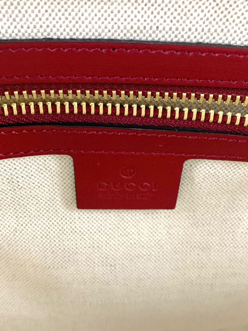 1955 Horsebit Red Top Handle Shoulder Bag&nbsp;