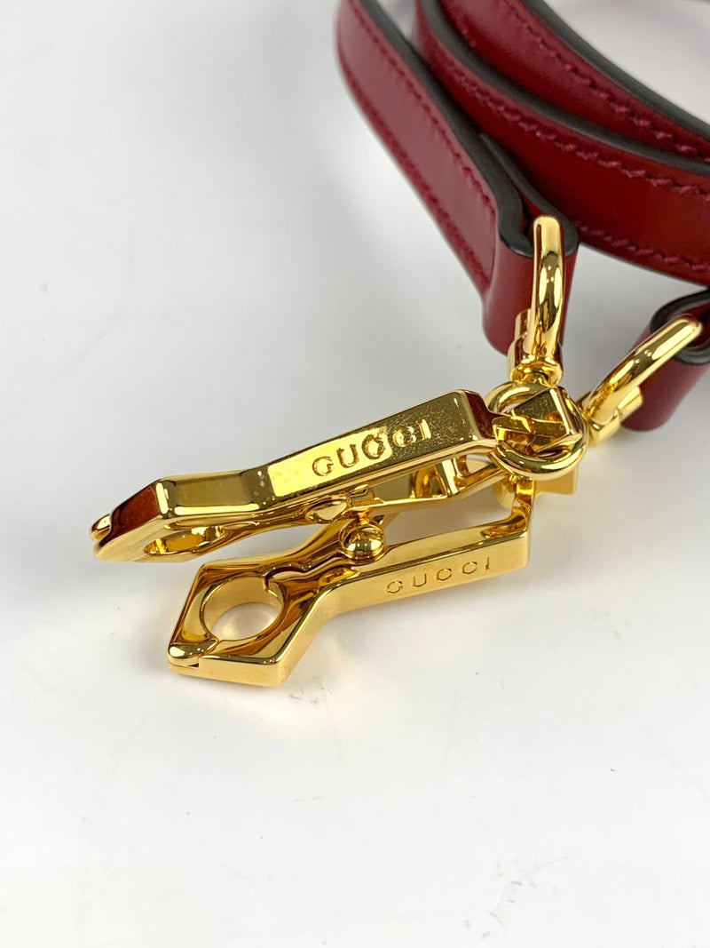 1955 Horsebit Red Top Handle Shoulder Bag&nbsp;