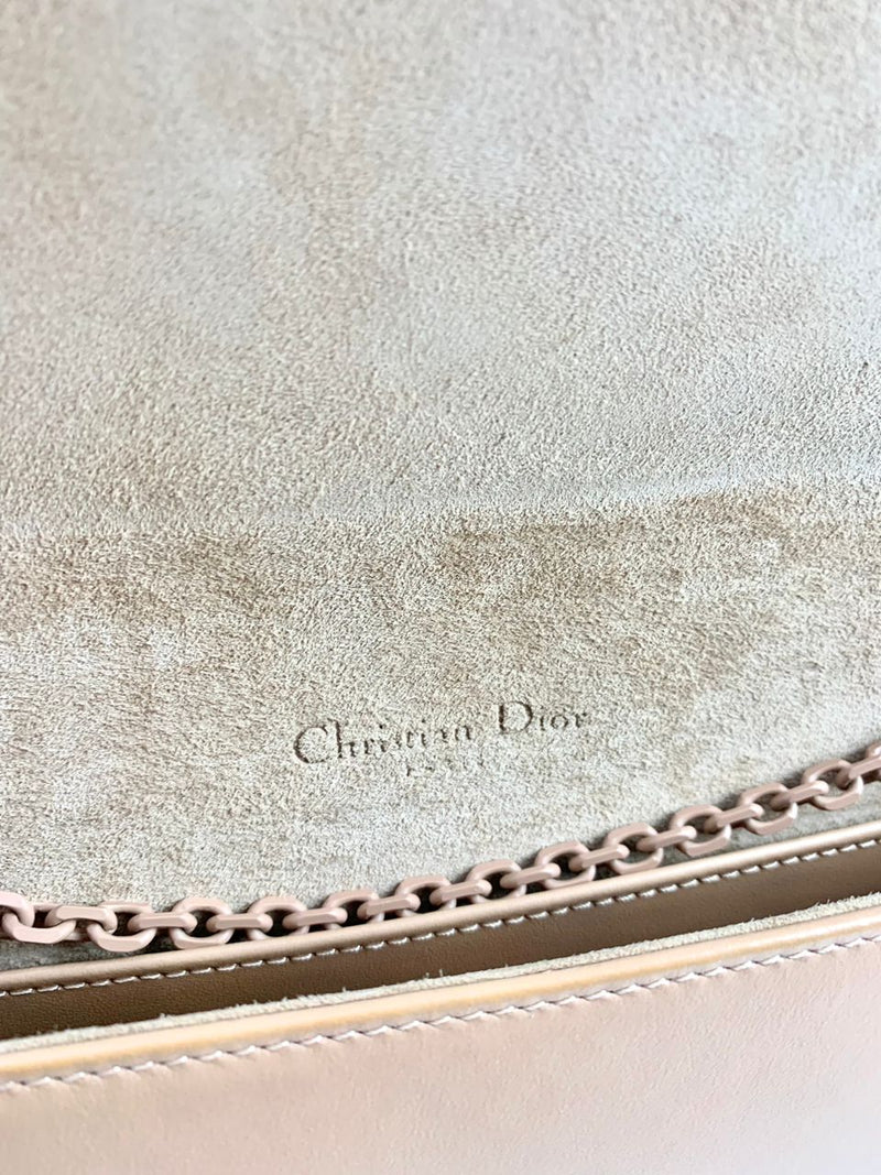 Lady Dior Pouch S0204 Rose Des Vents Cannage Calfskin with Diamond Motif