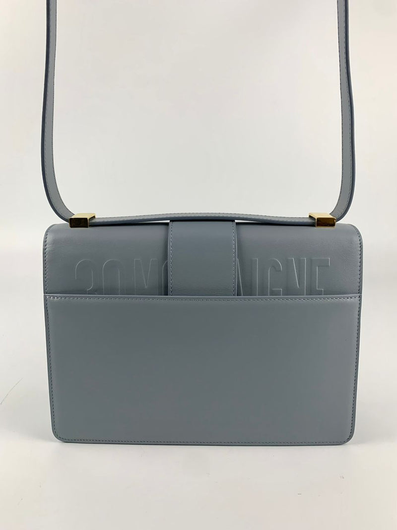 30 Montaigne M9203 Blue Grey Calfskin Bag