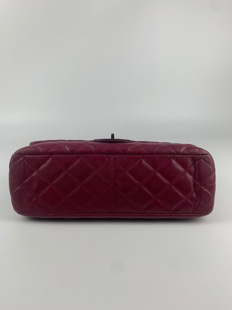 2.55 Classic Large Reissue 227 Plum Caviar Flap Bag RHW